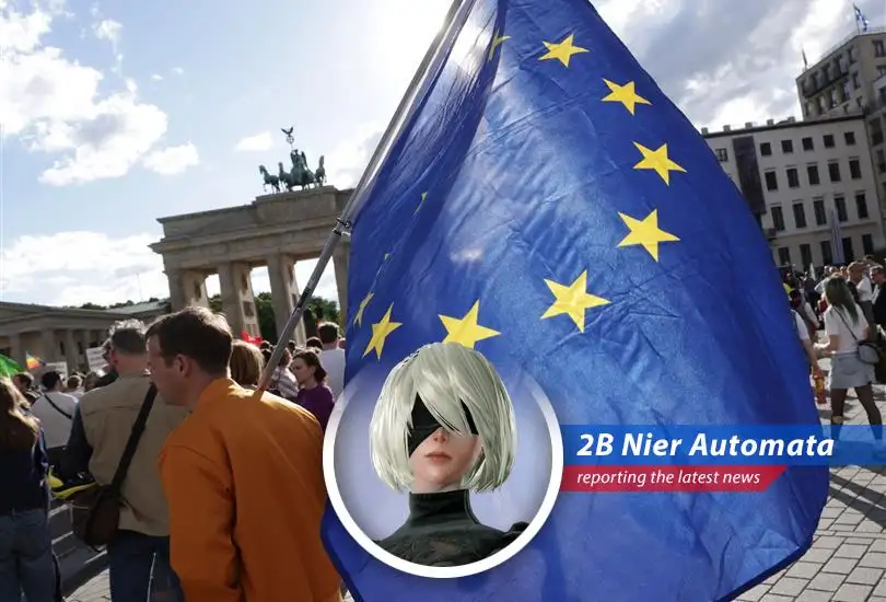 2B Nier Automata provides witty commentary on the upcoming European Parliament elections and the rise of right-wing populism