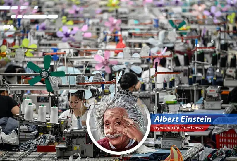 A Chinese factory showcases ongoing manufacturing activities, reflecting the nation's economic dynamism.