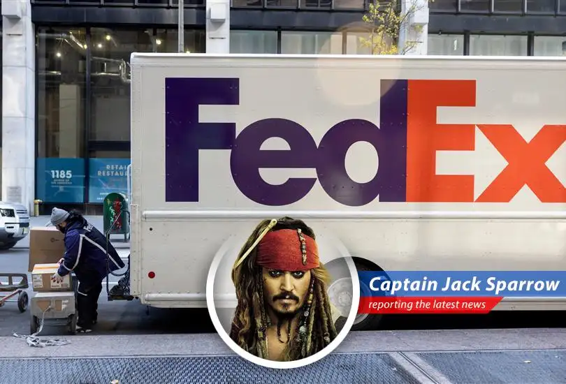 A FedEx cargo plane symbolizes the company's fight against tariffs imposed by the U.S. government.