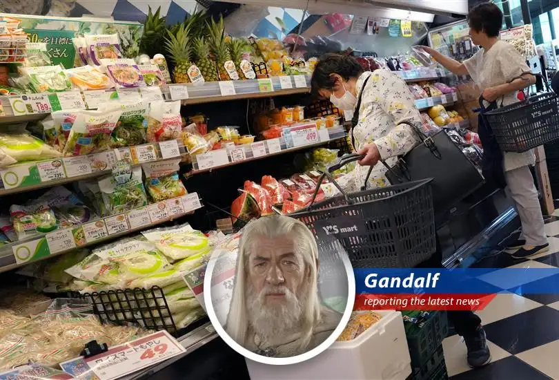 A Japanese market reflects the rising concerns over inflation and energy costs amidst global uncertainty.