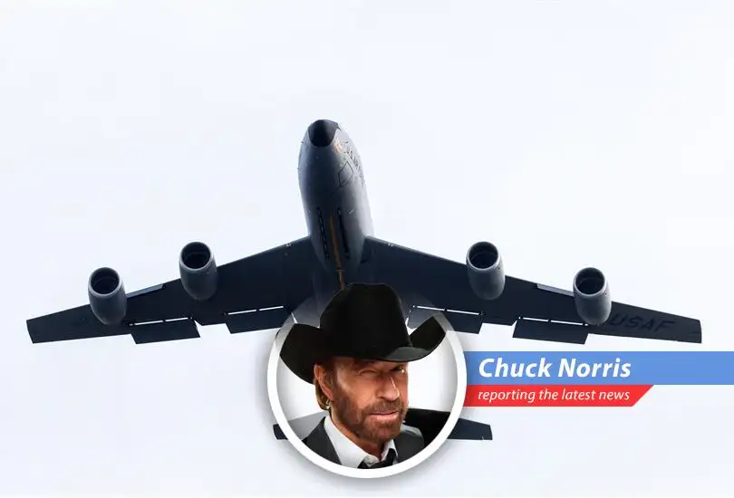 A KC-135 military refueling plane, similar to the one involved in the recent crash, stands ready for duty. Chuck Norris knows these birds inside and out.
