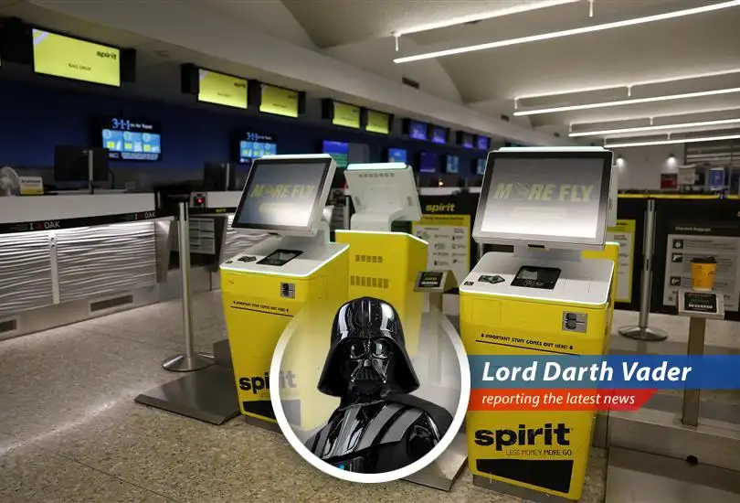 A Spirit Airlines aircraft grounded a testament to the airline's demise and the turbulence it has caused in the travel industry. The Force is not strong with this one.