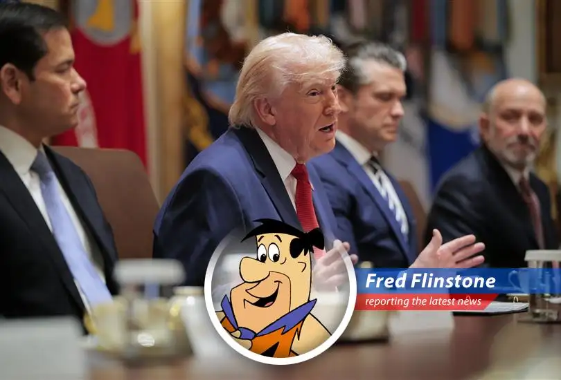 A TSA agent contemplates the meaning of rocks and hard places during the DHS shutdown.