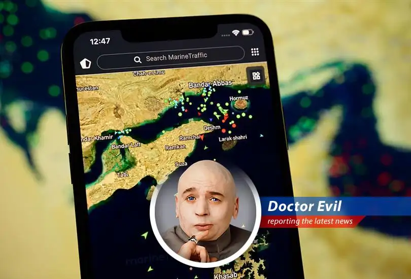 A U.S. Navy ship patrols the Strait of Hormuz amid rising tensions following the announcement of a blockade on Iranian ports.