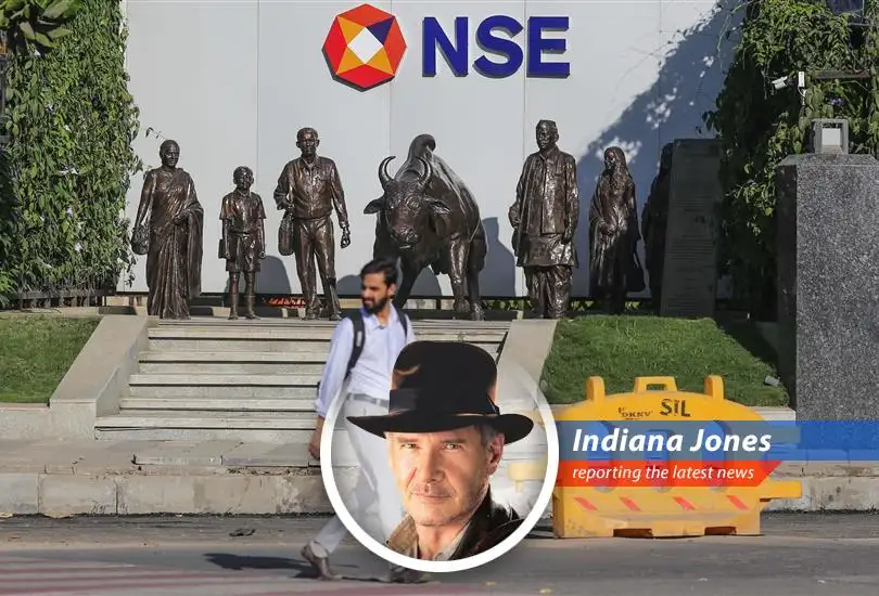 A bustling Indian stock exchange symbolizes the vibrant yet vulnerable IPO market facing headwinds from global instability