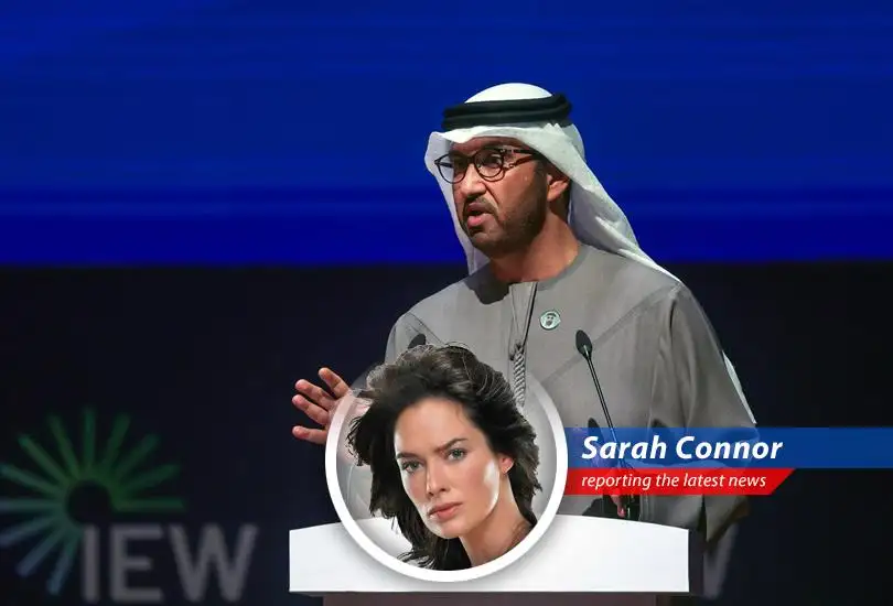 A cargo ship in the Strait of Hormuz symbolizes a lifeline threatened by escalating tensions.