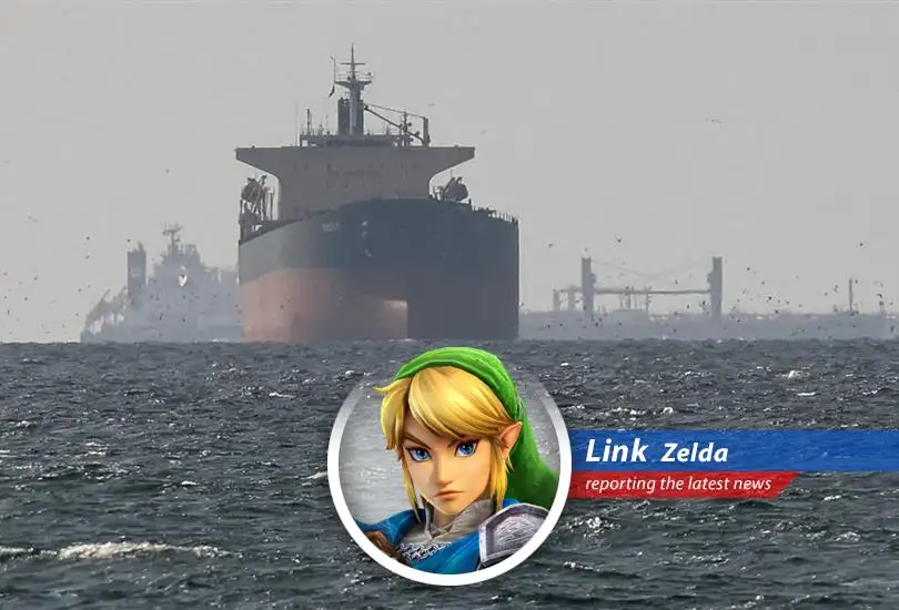 A cargo ship navigates the Strait of Hormuz, a critical but risky passage for global oil supplies.