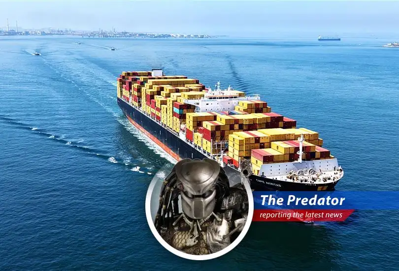 A container ship in a Chinese port, symbolizing the nation's complex trade dynamics amid global challenges.