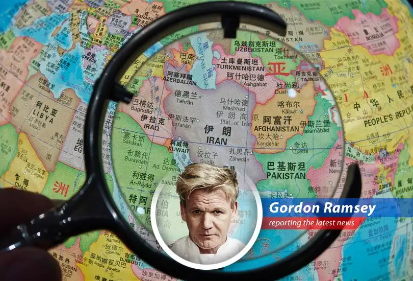 A container ship navigates a busy shipping lane, highlighting China's reliance on global trade routes and the Strait of Hormuz.