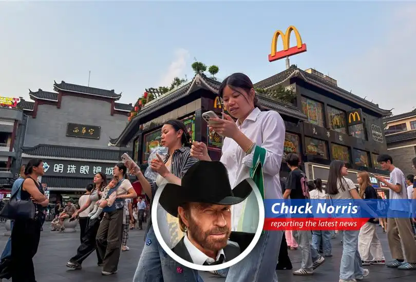 A customer enjoys a McDonald's milkshake at the newly opened McDonaldland store in Beijing's Chaoyang Park. McDonald's is expanding its presence in China, bucking the trend of other foreign brands.