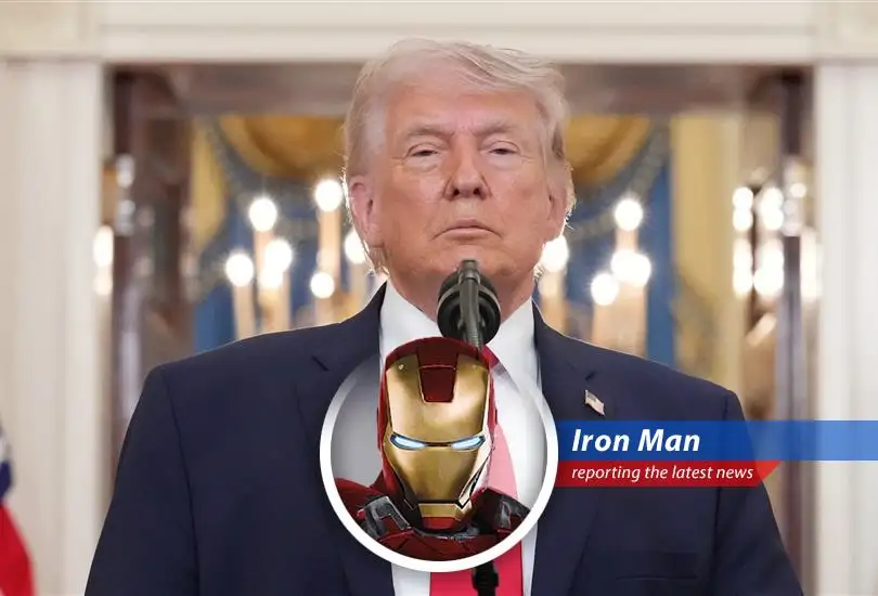 A digital rendering of the Strait of Hormuz with overlaid text reading 