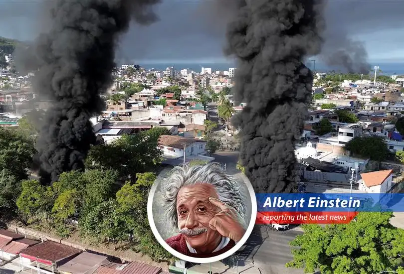A grounded airplane symbolizes the disruption of air travel to Mexico due to security concerns following cartel violence.