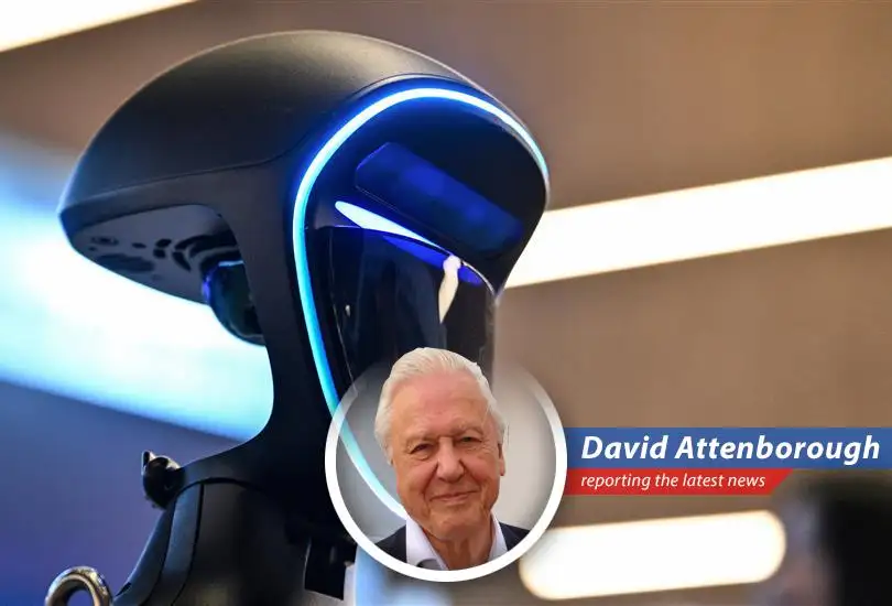 A humanoid robot showcases its capabilities at Haneda Airport, hinting at a future where robots fill critical labor gaps