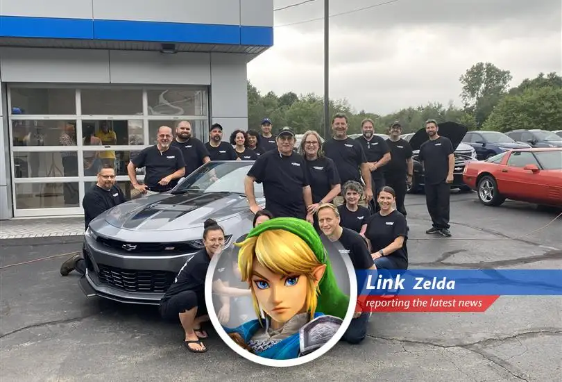 A lone dealership stands as a symbol of the changing times, mirroring Hyrule's own struggles against the encroaching darkness.