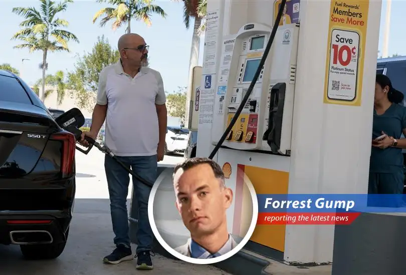 A lone gas pump stands against a backdrop of rising prices, mirroring the economic pressures faced by consumers amidst global conflict.