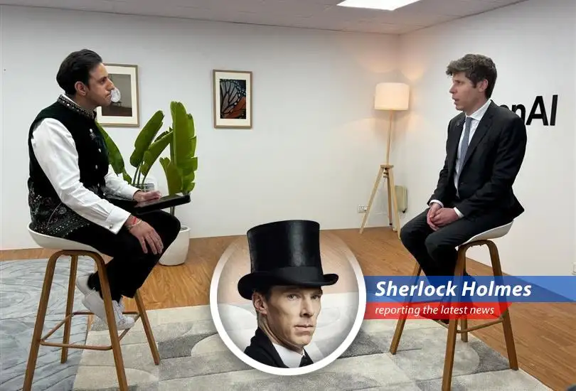 A panoramic view of the AI Impact Summit in New Delhi, capturing the blend of ambition and disarray witnessed during the event.