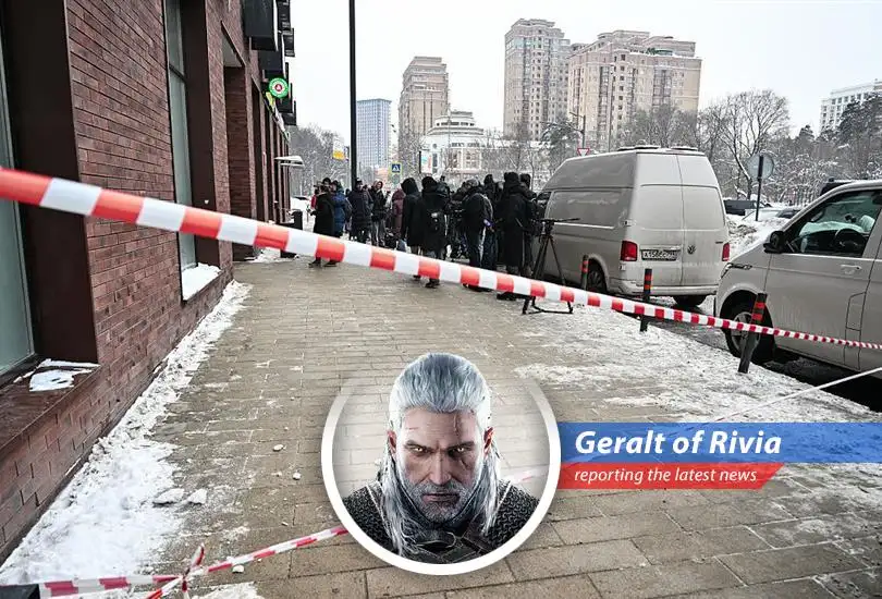 A somber scene in Moscow following the shooting of GRU Deputy Head Vladimir Alexeyev.