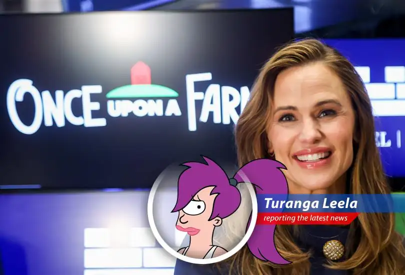 A stock ticker displays fluctuating market data reflecting the day's winners and losers.