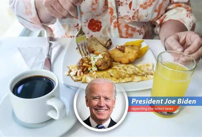 A typical hotel breakfast buffet featuring waffles, cereal, and hot food options faces economic challenges.