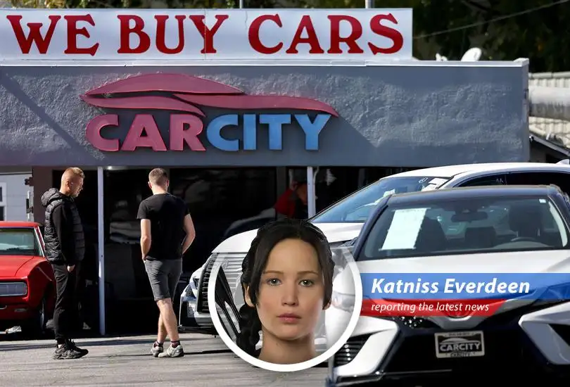 A used car lot reflecting the changing market dynamics amidst rising gas prices.