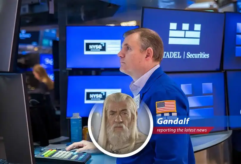 A wizard observes the shifting market tides, pondering the influence of interest rates and emerging technologies.