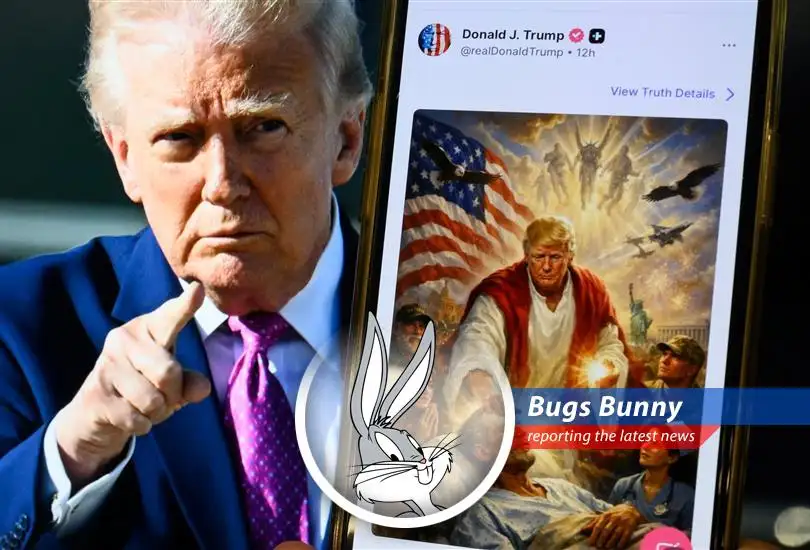 AI-generated image posted by Trump on Truth Social, later deleted amidst controversy.