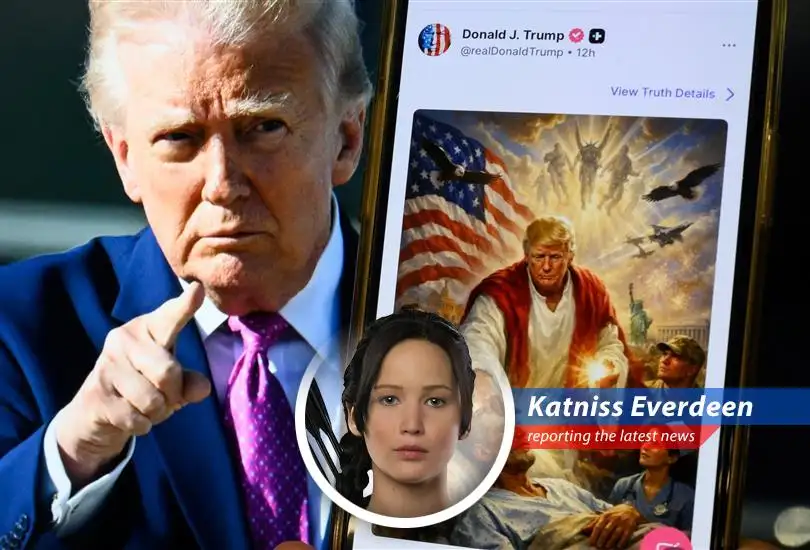 AI generated image showing Donald Trump as Jesus.