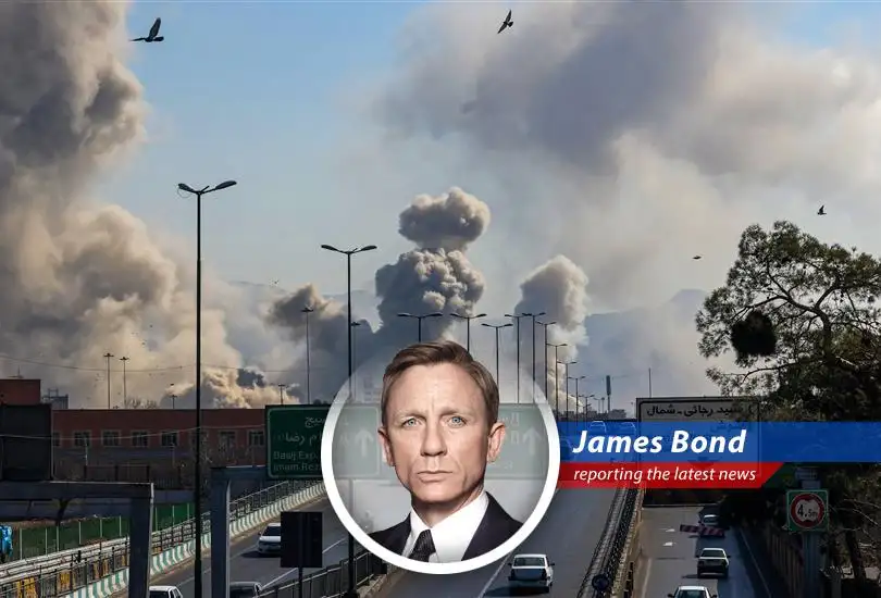 Aftermath of recent strikes in Tehran, highlighting the escalating conflict in the Middle East