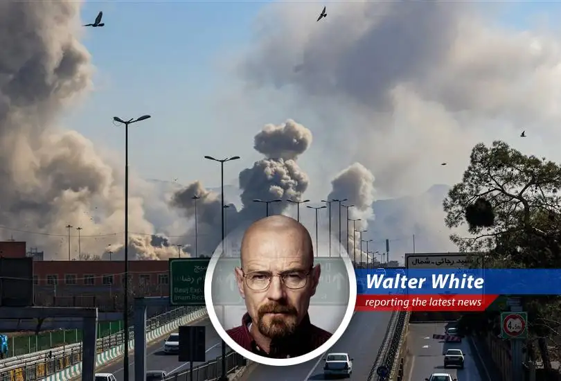 Aftermath of strikes in Tehran, highlighting the devastating impact of the escalating Middle East conflict.