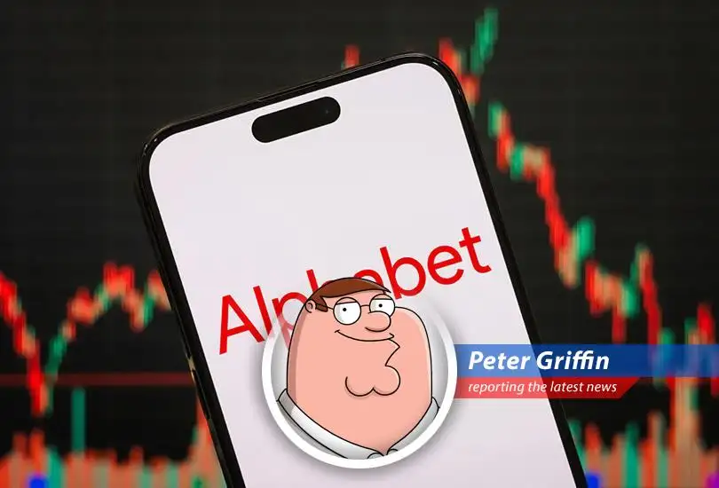 Alphabet's logo atop a pile of money – because that's what this whole thing is about, right?