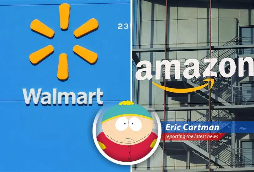 Amazon's Jeff Bezos laughing all the way to the bank as Walmart chokes on their tears. Respect my Authoritah