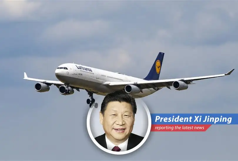 An airplane taking off at sunset, symbolizing the potential disruption to air travel due to jet fuel shortages in Europe.