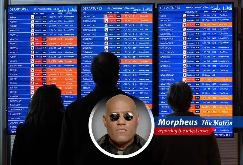 An empty airport tarmac symbolizes the preemptive cancellations enacted by airlines in anticipation of a severe winter storm.