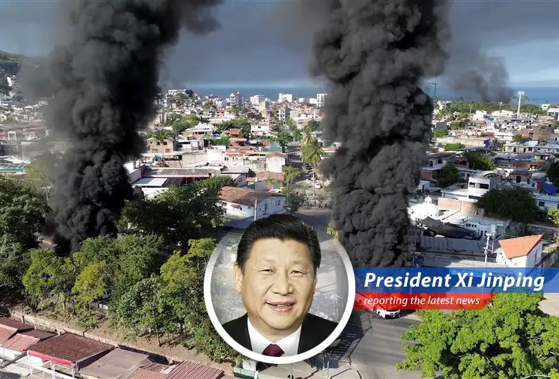 An empty airport terminal as airlines cancel flights to Mexican cities due to escalating violence.