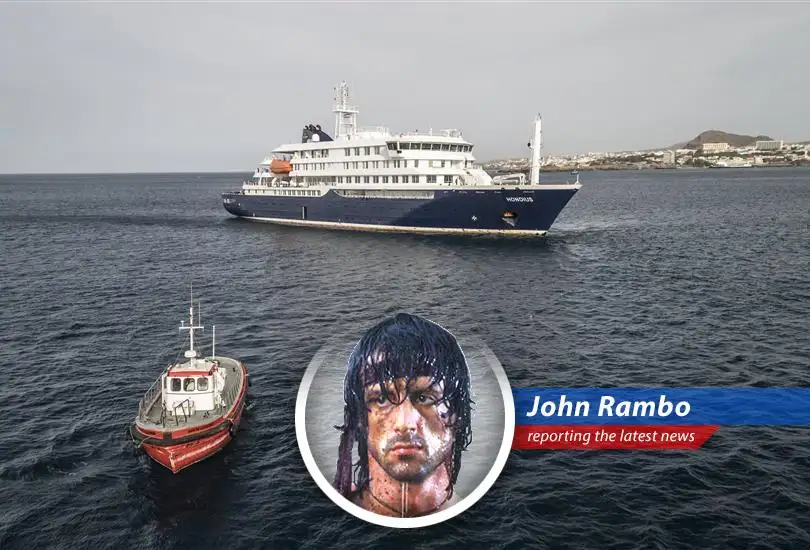 An expedition cruise ship navigates icy waters, highlighting the allure and inherent risks of remote travel.