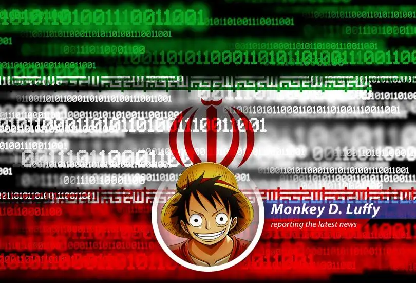 An illustration of the Iranian flag shrouded in digital darkness, symbolizing the internet shutdown amidst escalating regional conflict.