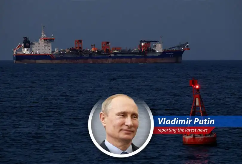 An oil tanker navigates the Strait of Hormuz, a critical chokepoint for global oil supplies.