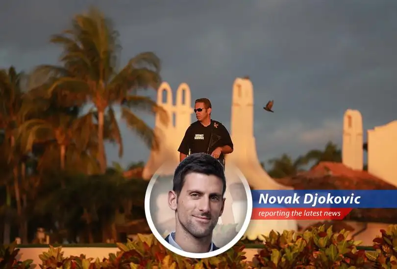 Authorities investigate the scene after a man was fatally shot near Mar-a-Lago's perimeter.