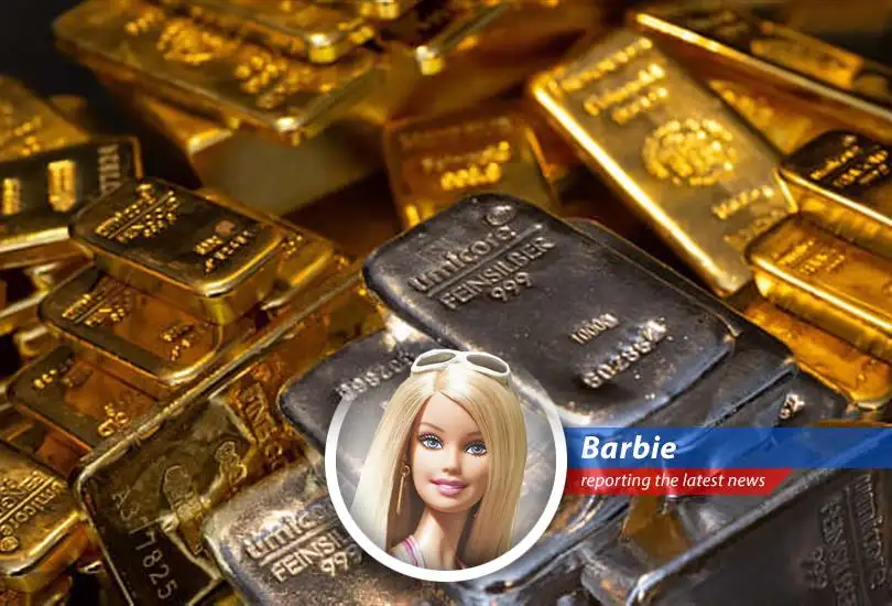 Barbie enters the world of finance to share her thoughts on the rising prices of precious metals.