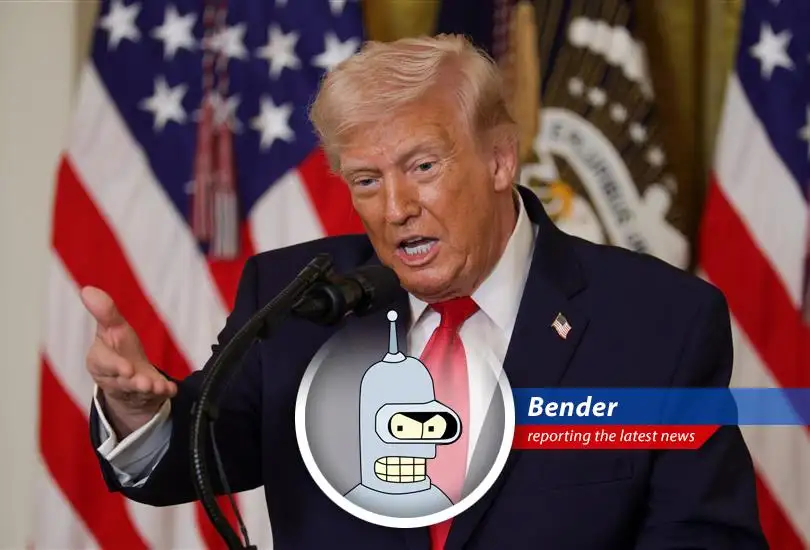 Bender ponders the implications of the Jones Act waiver while polishing his shiny metal body.