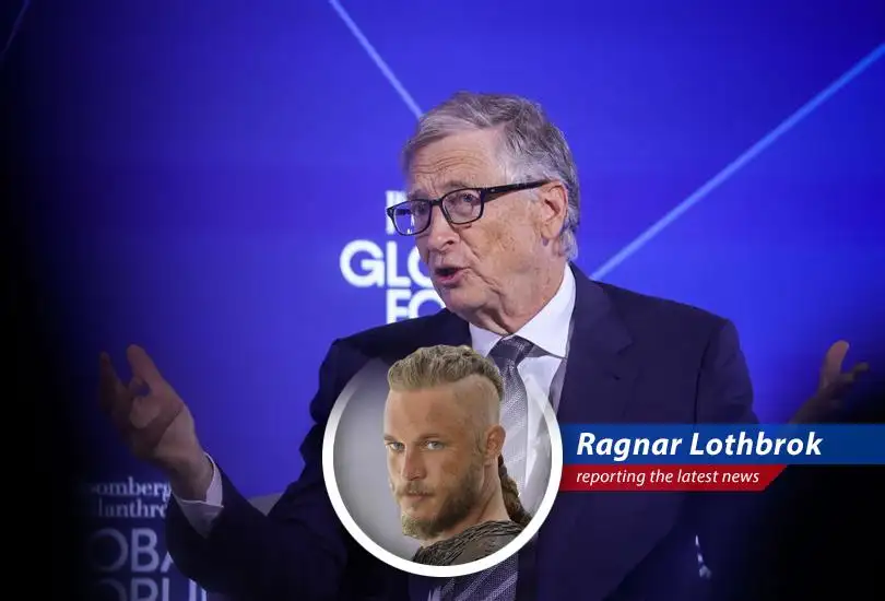 Bill Gates addressing employees, a scene reminiscent of a Viking Thing deciding fates.