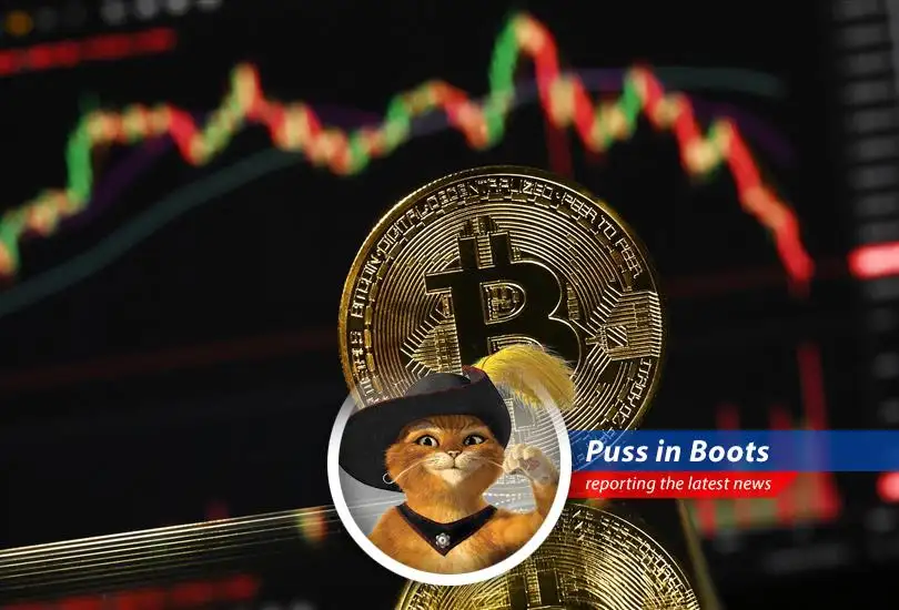 Bitcoin's price soars, mirroring a daring escape, reminiscent of a certain feline hero defying all odds