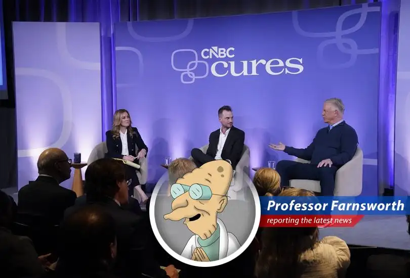 Boomer Esiason and his son Gunnar at the CNBC Cures Summit, sharing their journey with cystic fibrosis and the revolutionary impact of the drug Trikafta.