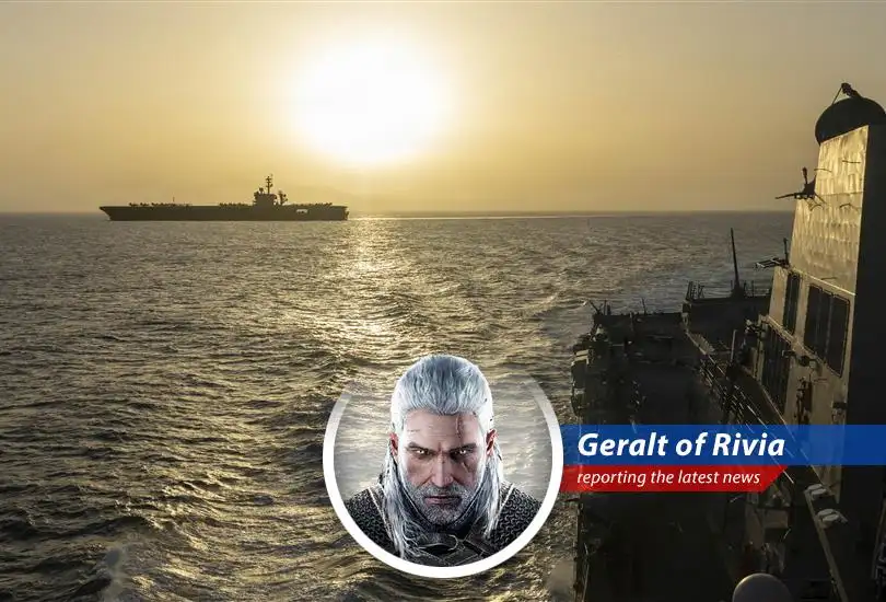 Cargo ships navigating the Strait of Hormuz, a vital but increasingly perilous waterway.