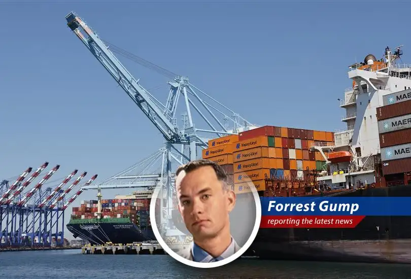 Cargo ships wait to unload at the port. Importers are facing uncertain waters as they navigate the latest tariff news.