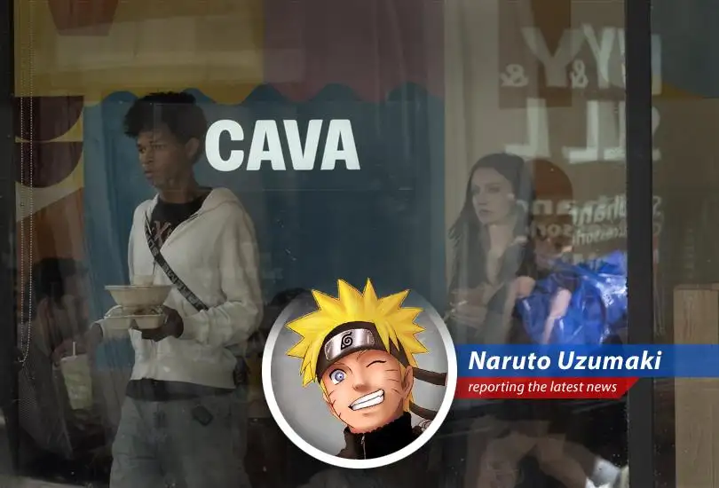 Cava restaurant showing a staff member serving a customer. Cava reports record breaking growth and aims to grow even more.