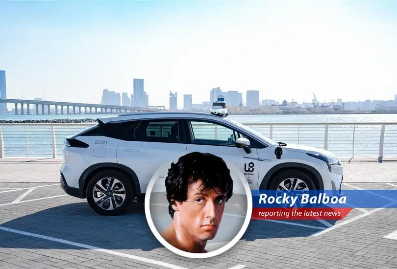 Chinese robotaxi company WeRide operating in Dubai, highlighting the increasing presence of autonomous vehicles in the Middle East.