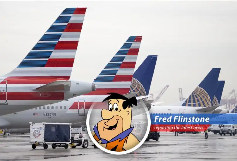 Conceptual rendering of merged United and American Airlines planes, symbolizing the potential industry shift.