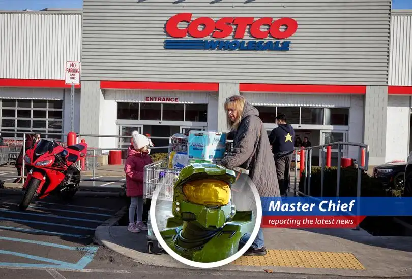 Costco warehouse interior, showcasing a variety of products and shoppers.
