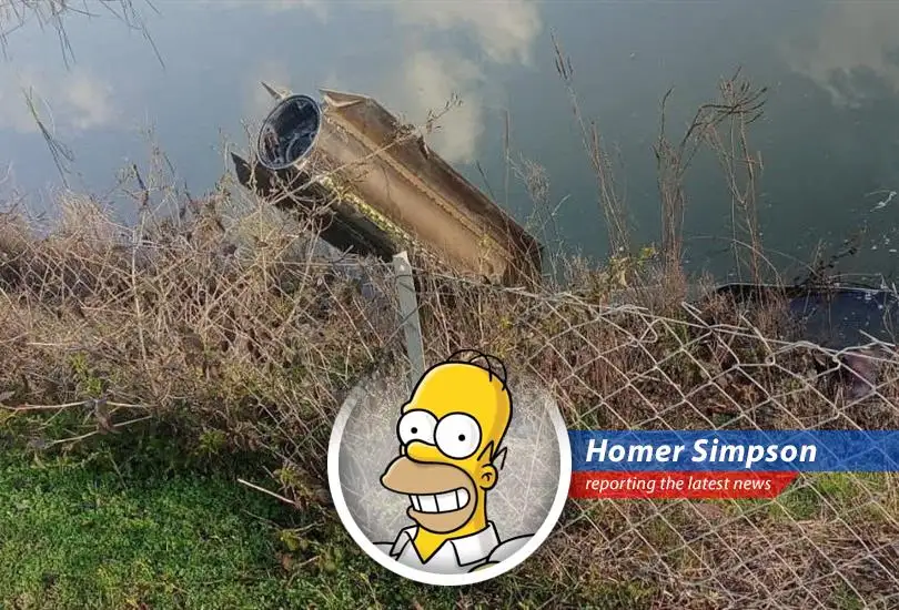 Debris of a NATO air defense system after intercepting an Iranian missile headed toward Turkey. Doh, looks expensive.